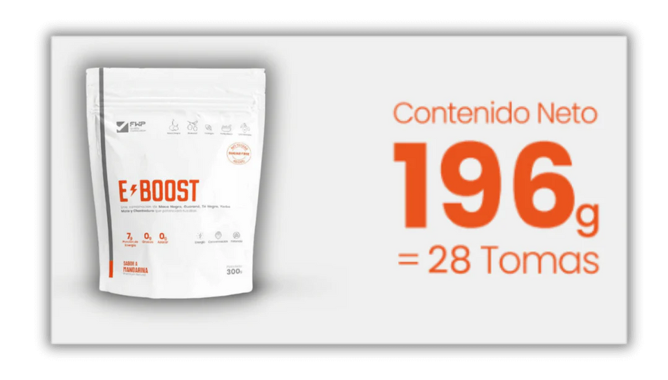 E-Boost Energizante en Polvo 196g 28 Unidades
