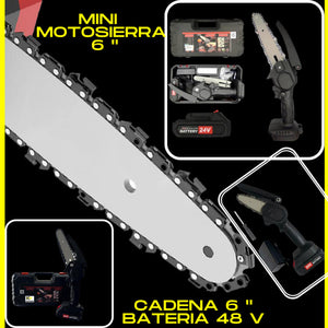 MOTOSIERRA ELÉCTRICA INALÁMBRICA 6” RECARGABLE
