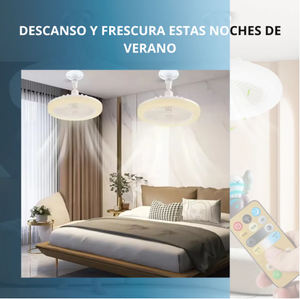 FOCO VENTILADOR LED CON AROMATIZADOR 3 EN 1
